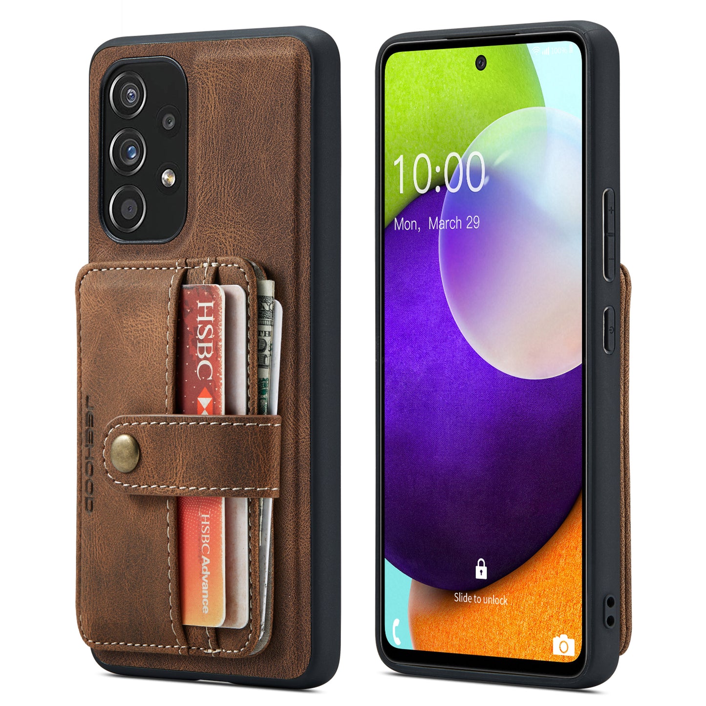 Powerful Magnetic Card Holder Galaxy A53 Case Detachable