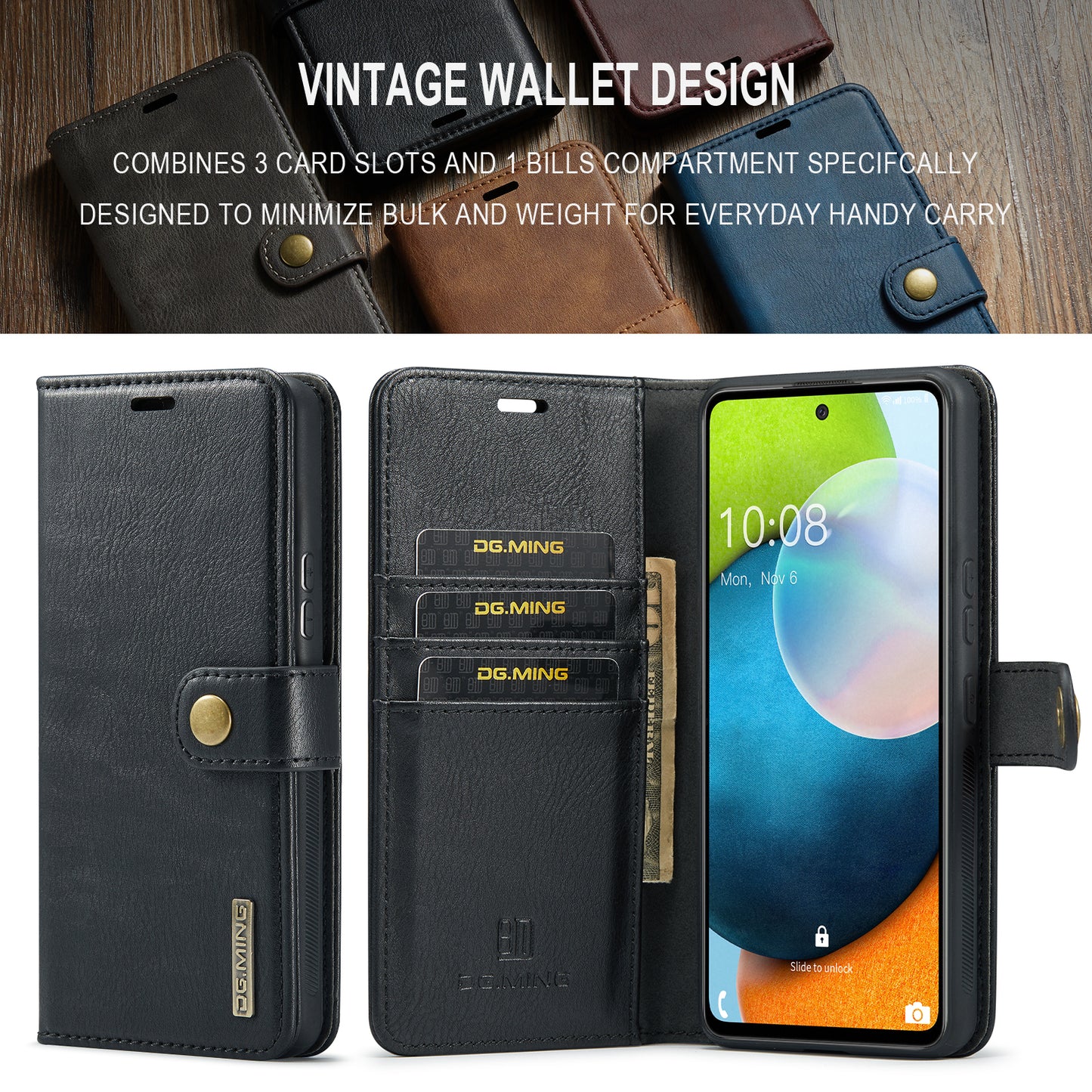 Wallet Detachable 2 In 1 Buckle Galaxy A53 Case Magnetic