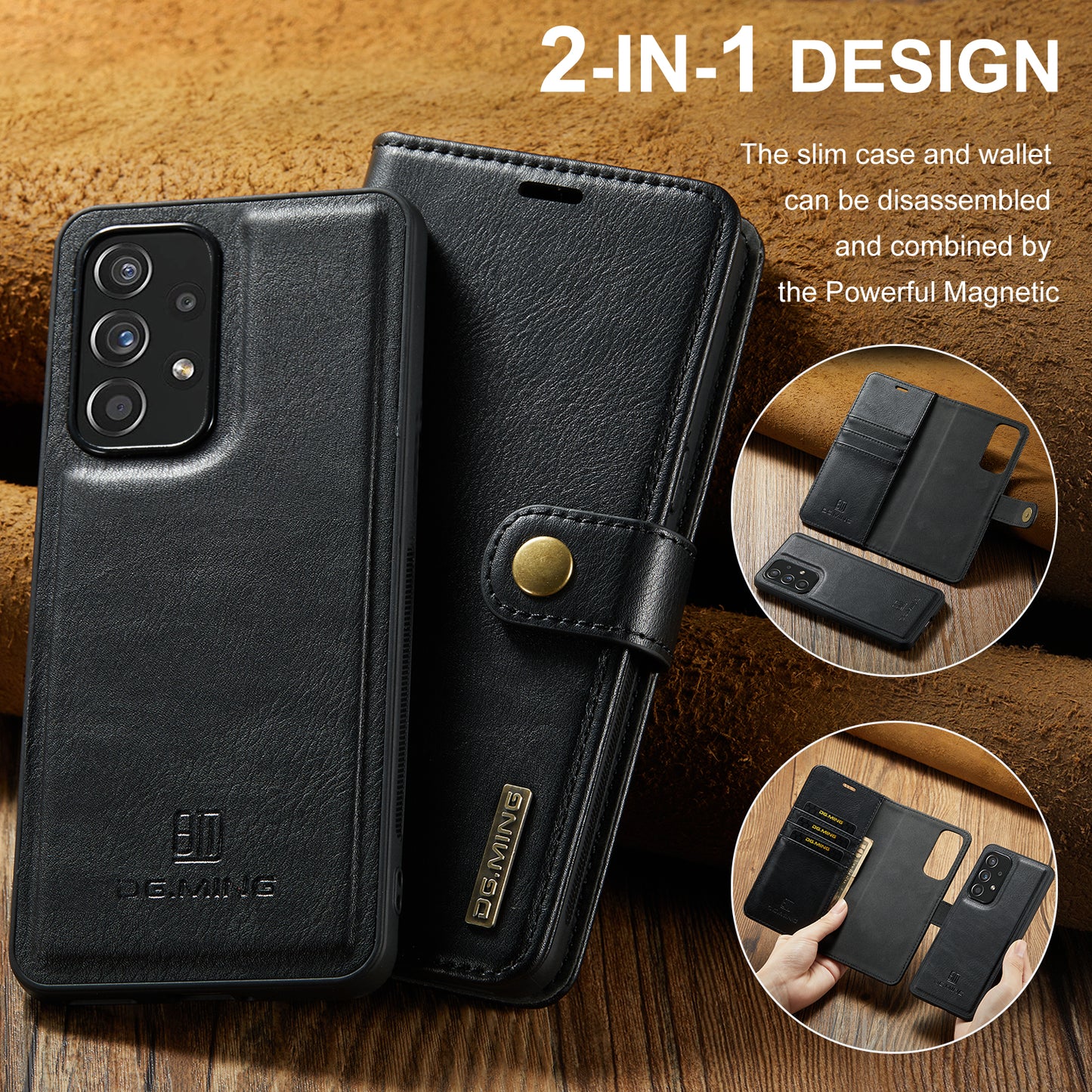 Wallet Detachable 2 In 1 Buckle Galaxy A53 Case Magnetic