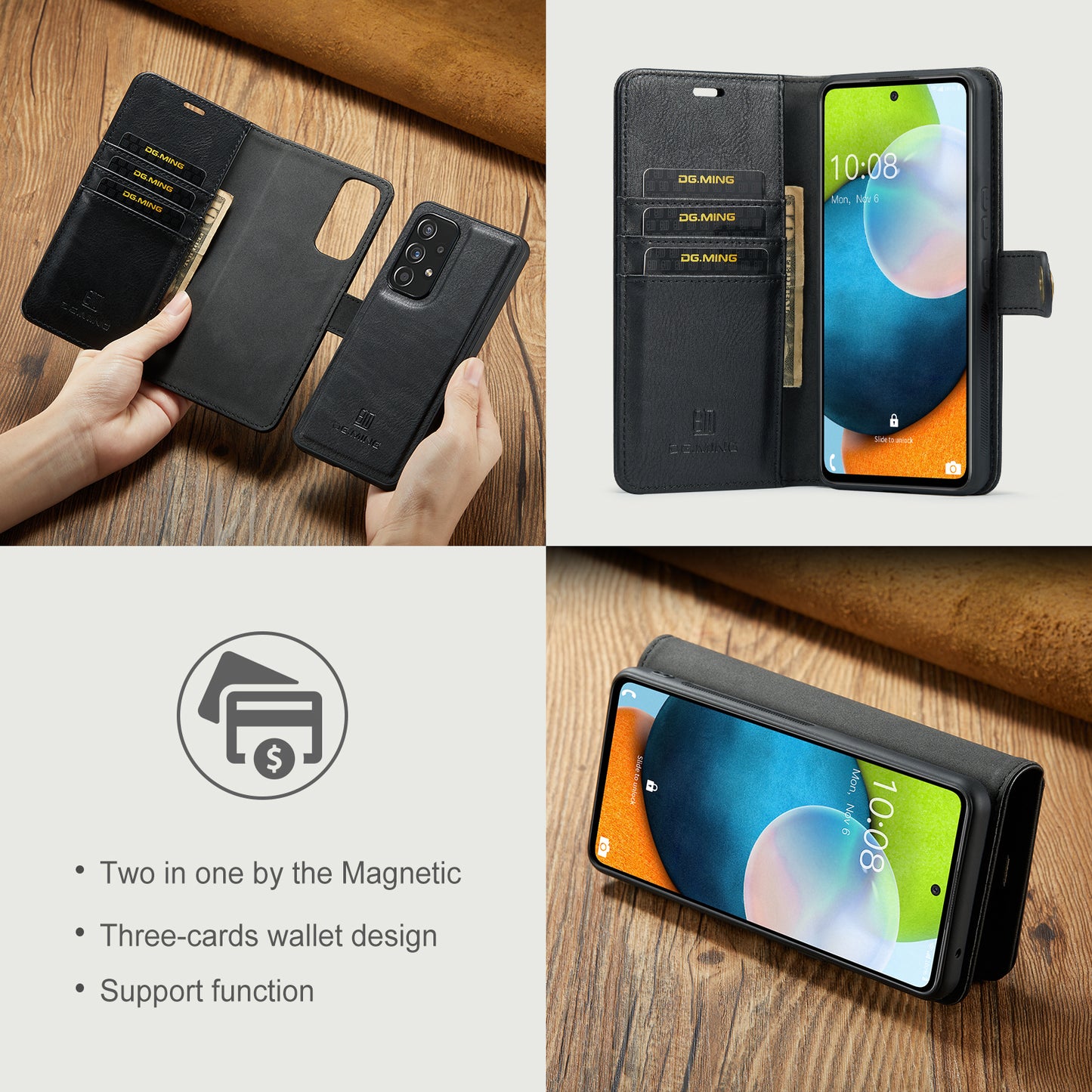 Wallet Detachable 2 In 1 Buckle Galaxy A53 Case Magnetic