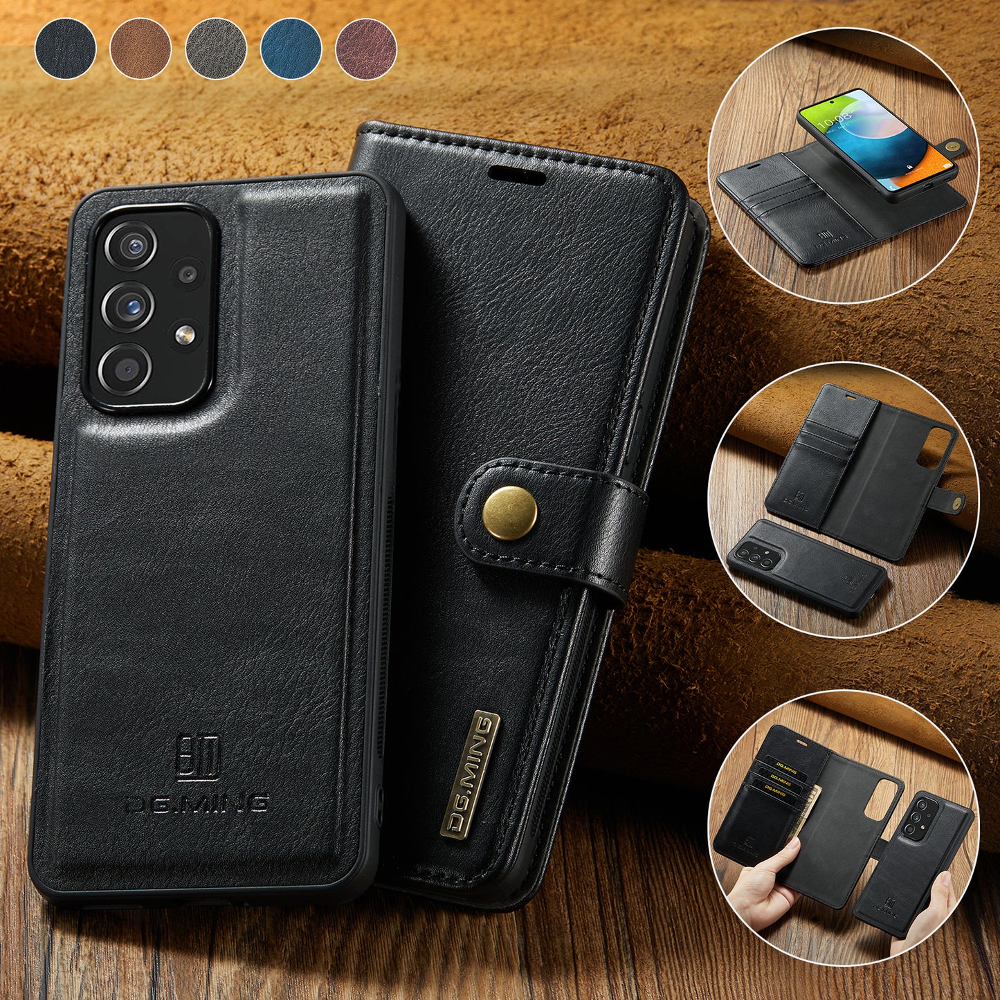 Wallet Detachable 2 In 1 Buckle Galaxy A53 Case Magnetic