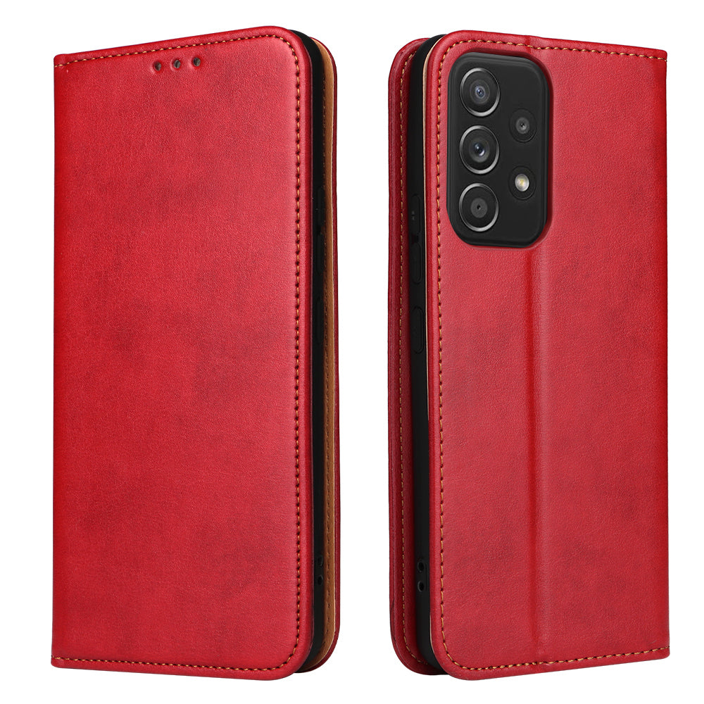 PU Leather Galaxy A53 Case Wallet Stand Texture Deluxe