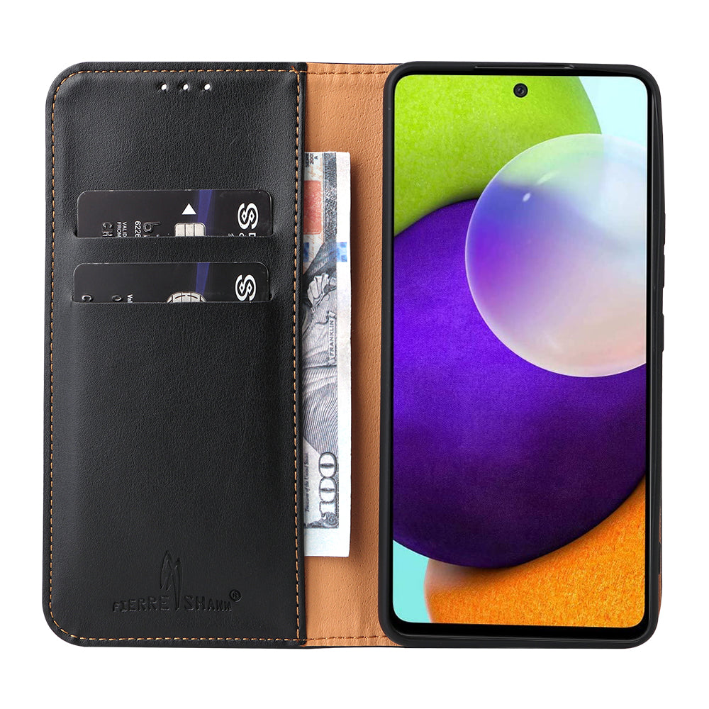 PU Leather Galaxy A53 Case Wallet Stand Texture Deluxe