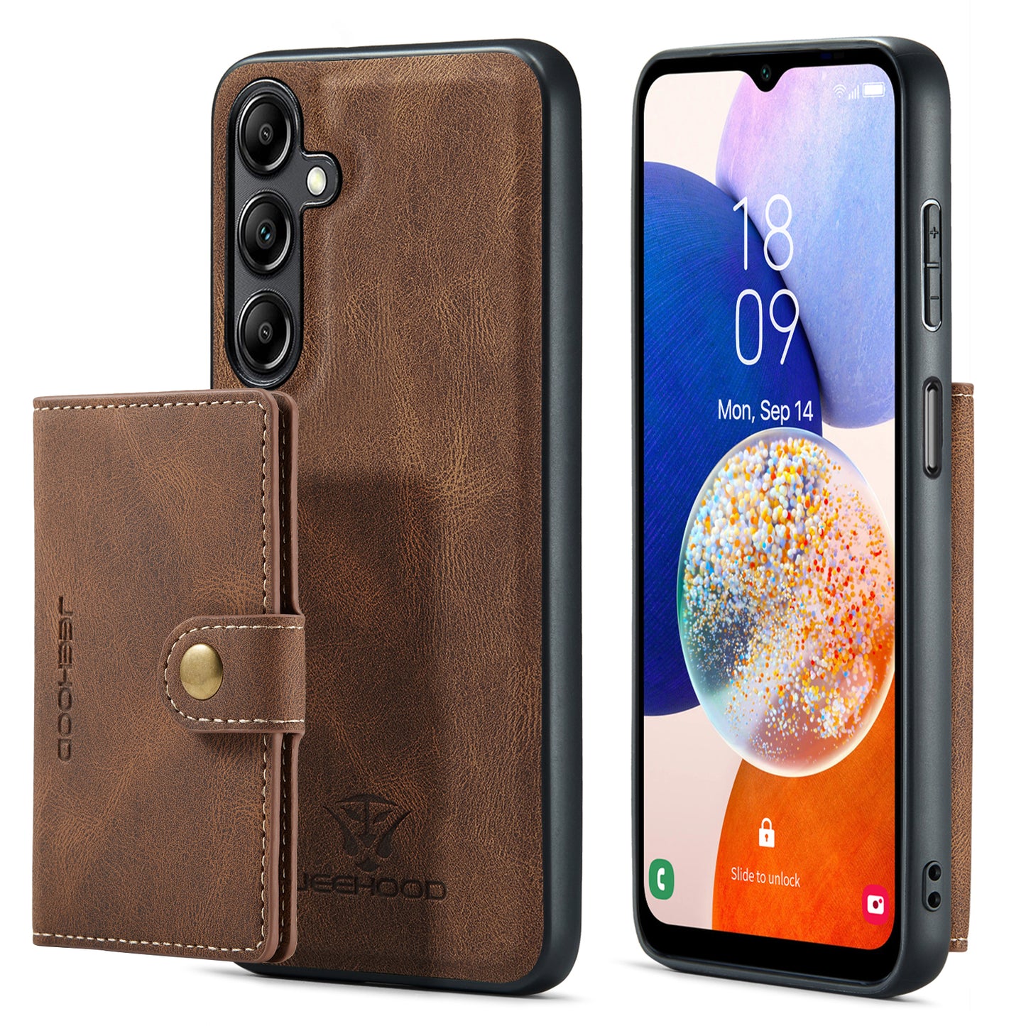 Magnetic Detachable Card Holder Galaxy A54 Case Leather Flip