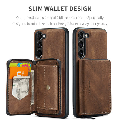 Magnetic Removable Zipper Wallet Galaxy A54 Case Leather Back