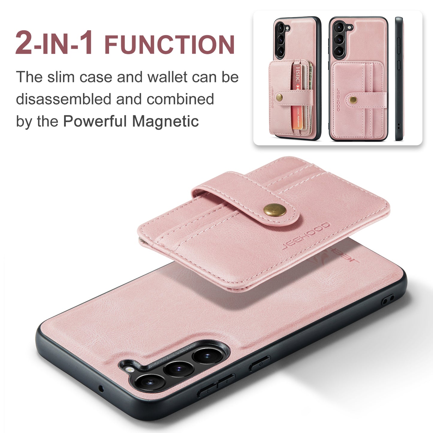 Powerful Magnetic Card Holder Galaxy A54 Case Detachable