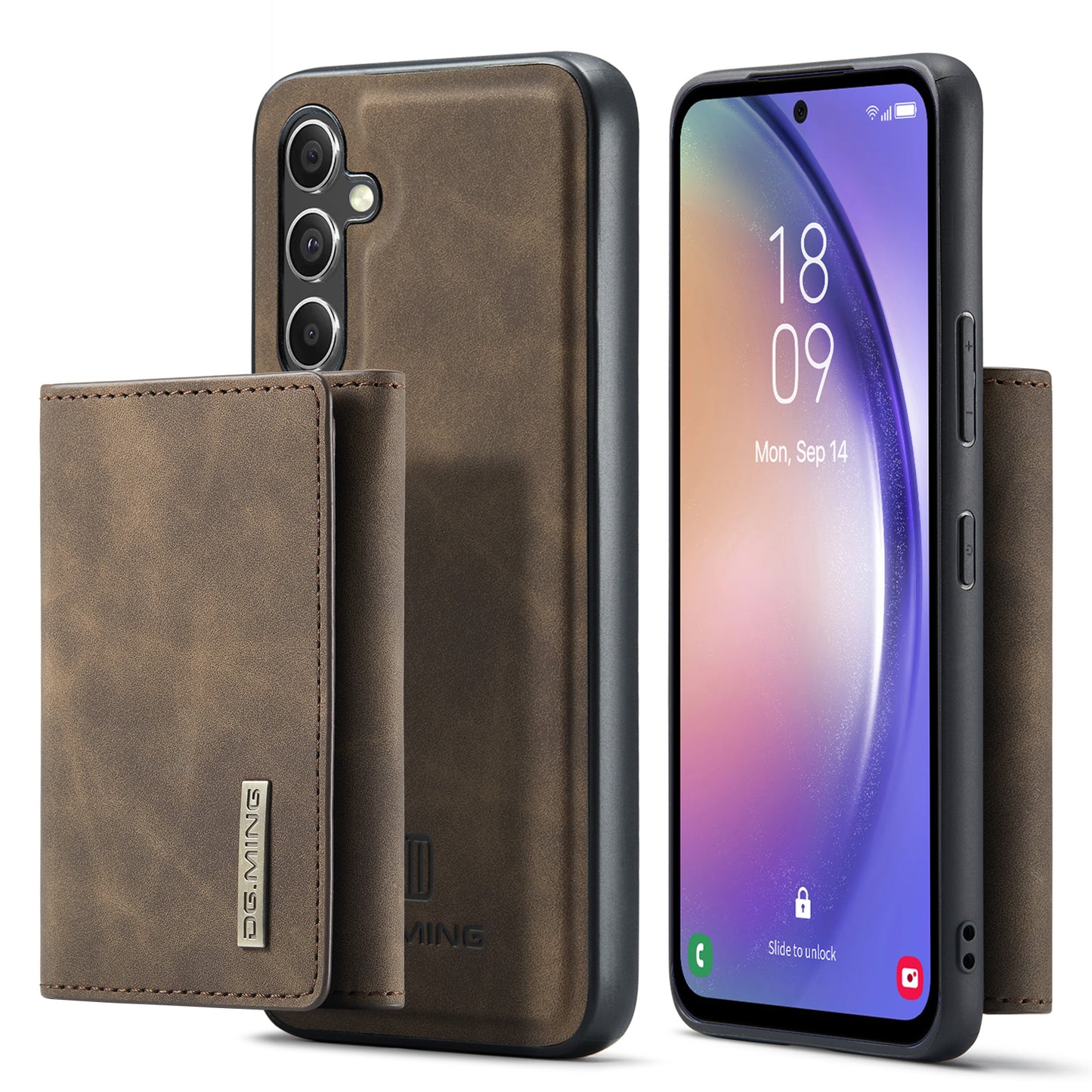 Retro Detachable Fold Wallet Galaxy A54 Case Magnetic Clip