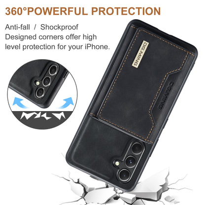 Retro Detachable Fold Card Holder Galaxy A54 Case Magnetic Clip