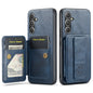 Oil Wax Leather Card Holder Galaxy A34 Case Finger Clip