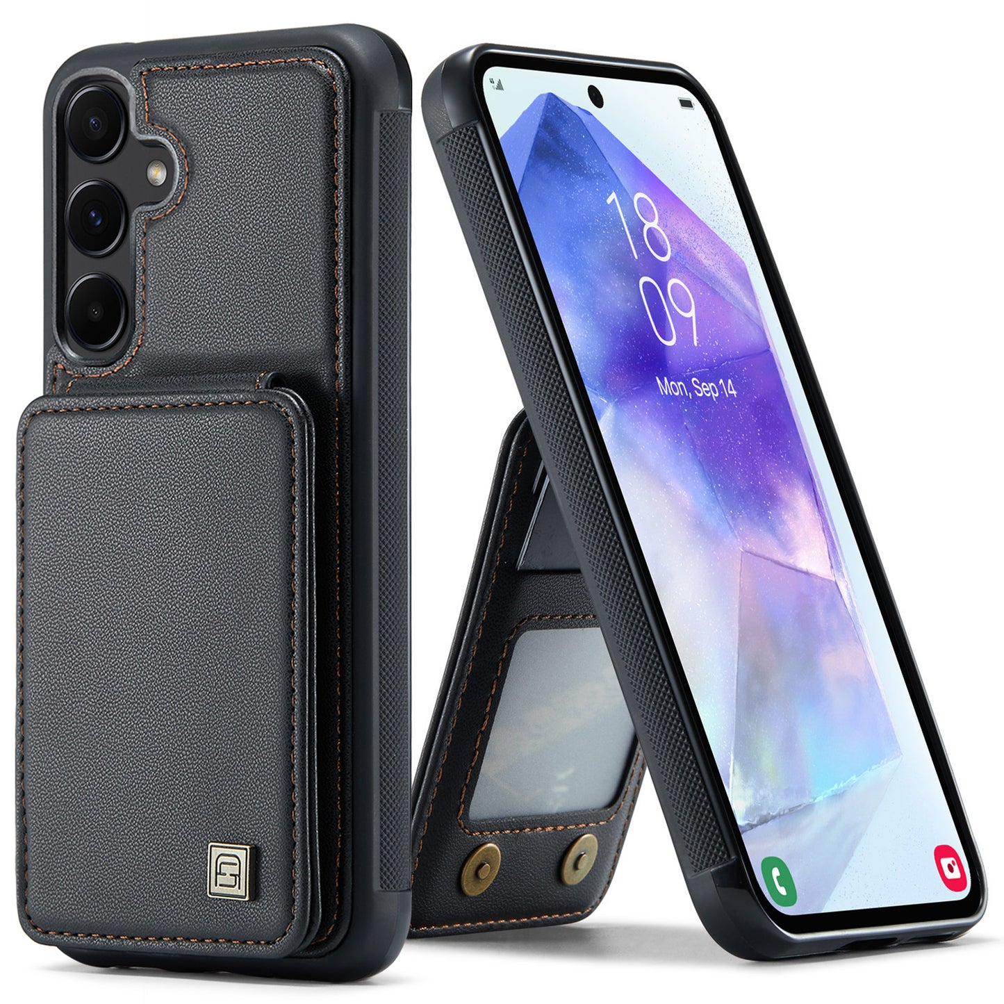 Multiple Card Slots Galaxy A55 Case Magnetic Car Mount