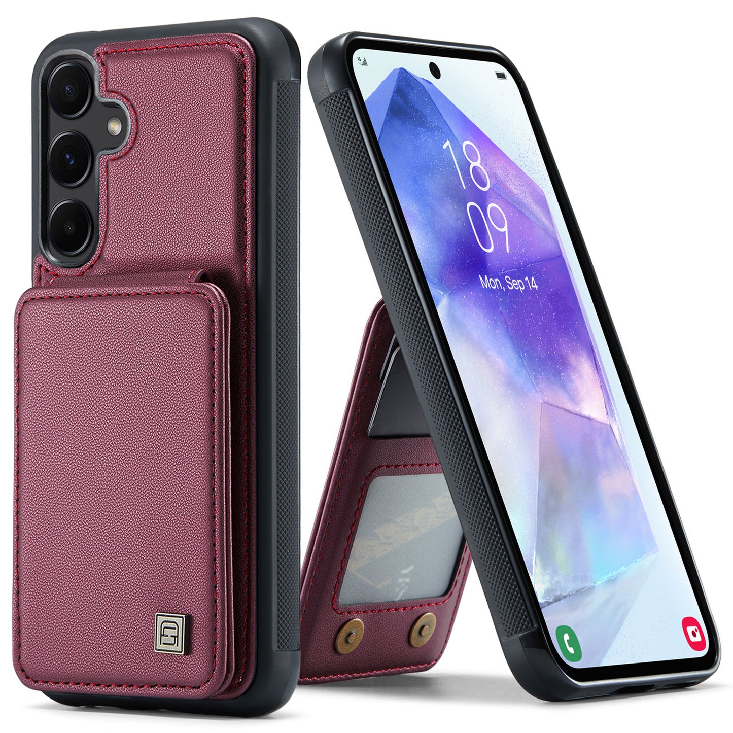 Multiple Card Slots Galaxy A55 Case Magnetic Car Mount