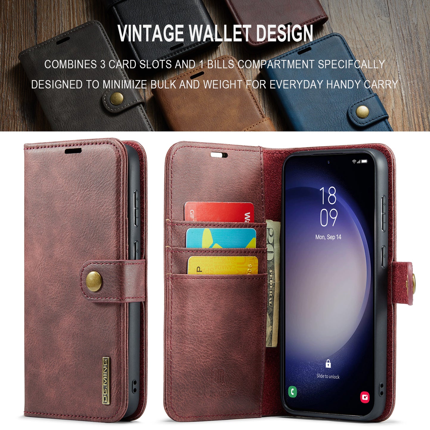 Wallet Detachable 2 In 1 Buckle Galaxy A55 Case Magnetic