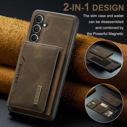 Retro Detachable Fold Card Holder Galaxy A55 Case Magnetic Clip