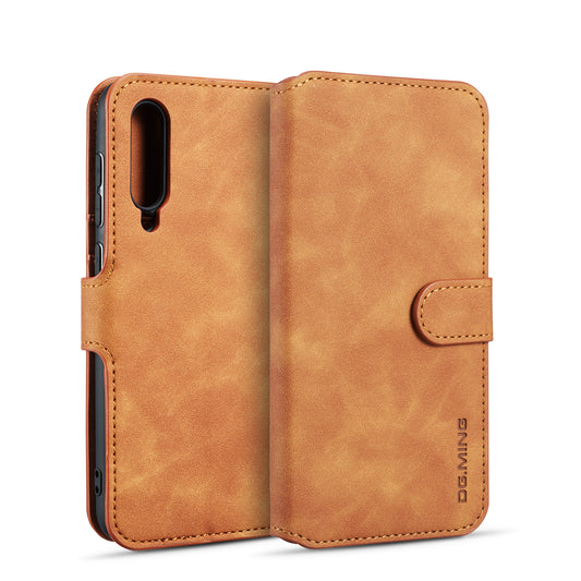 Retro Leather Edge Galaxy A70 Case with Hand Strap