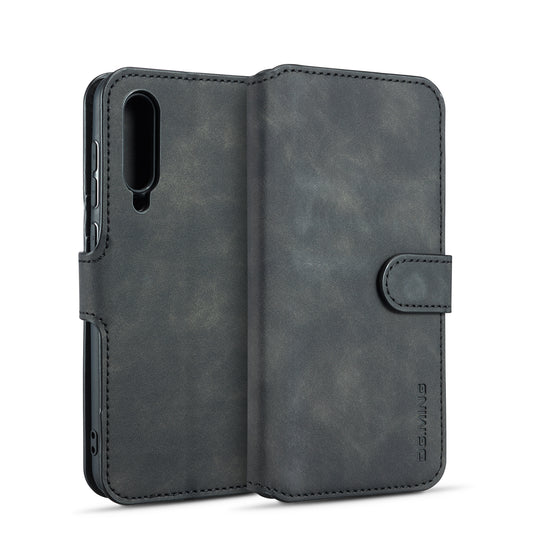 Retro Leather Edge Galaxy A70s Case with Hand Strap