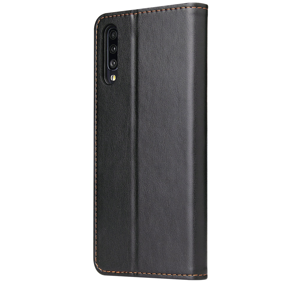 PU Leather Galaxy A70 Case Wallet Stand Texture Deluxe