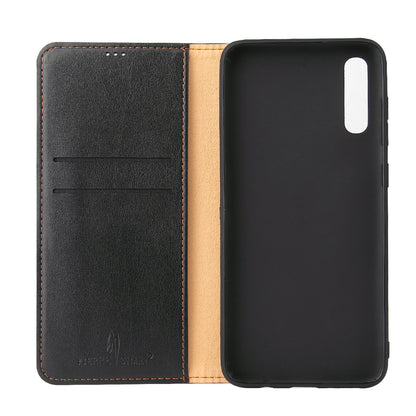 PU Leather Galaxy A70s Case Wallet Stand Texture Deluxe