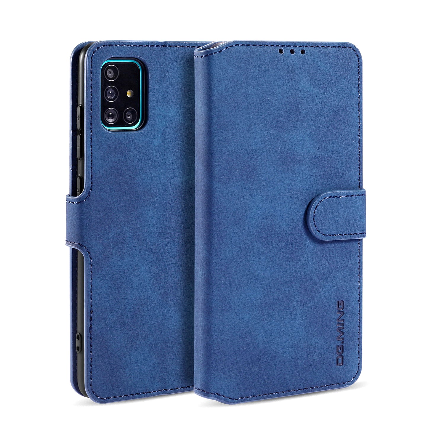 Retro Leather Edge Galaxy A71 Case with Hand Strap