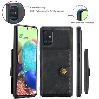 Magnetic Detachable Card Holder Galaxy A71 Case Leather Flip