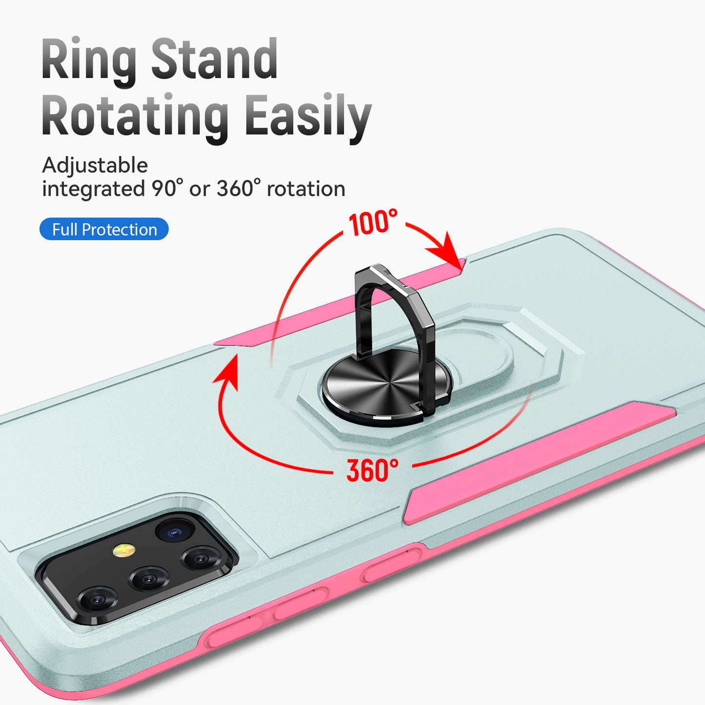 Pioneer Galaxy A71 Case Rotating Ring Stand