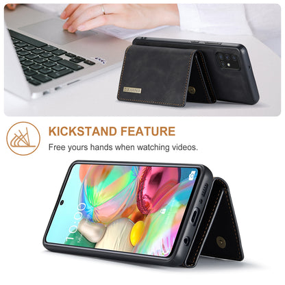 Retro Detachable Fold Wallet Galaxy A71 Case Magnetic Clip