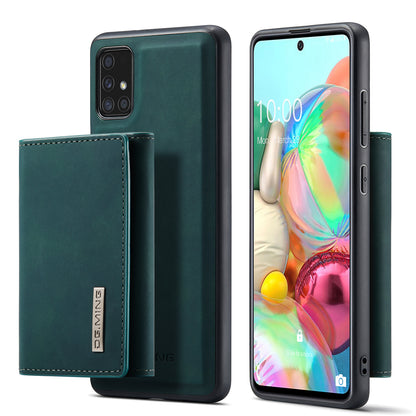 Retro Detachable Fold Wallet Galaxy A71 Case Magnetic Clip