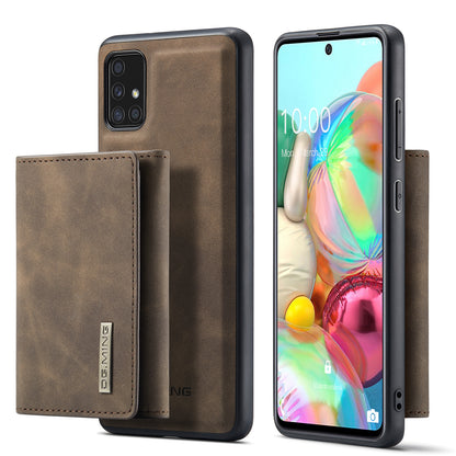 Retro Detachable Fold Wallet Galaxy A71 Case Magnetic Clip