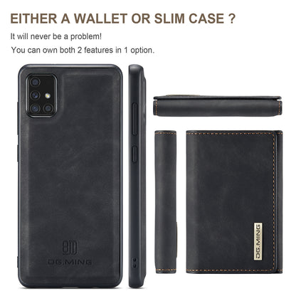 Retro Detachable Fold Wallet Galaxy A71 Case Magnetic Clip