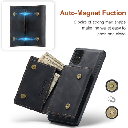 Retro Detachable Fold Wallet Galaxy A71 Case Magnetic Clip