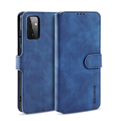 Retro Leather Edge Galaxy A72 Case with Hand Strap