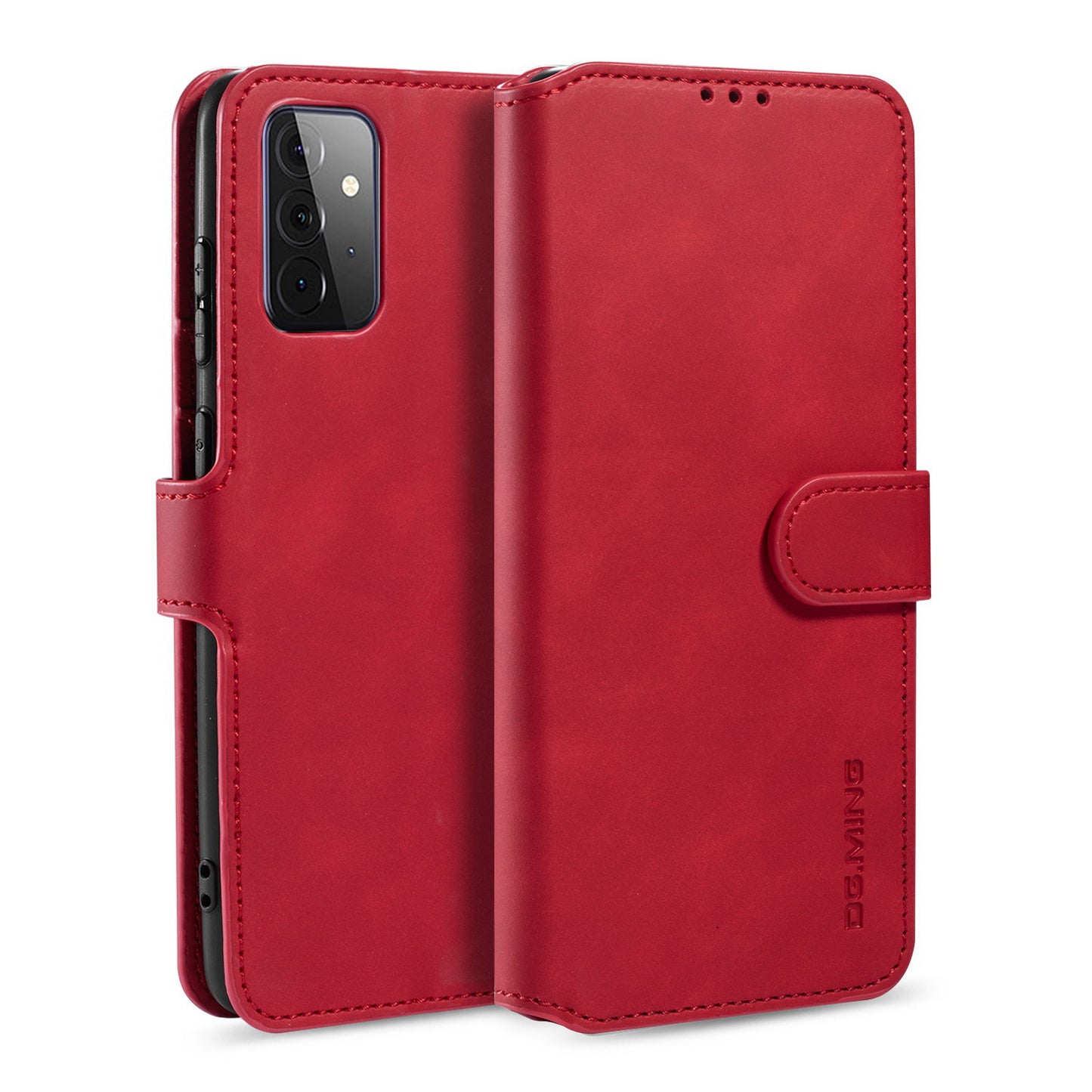 Retro Leather Edge Galaxy A72 Case with Hand Strap