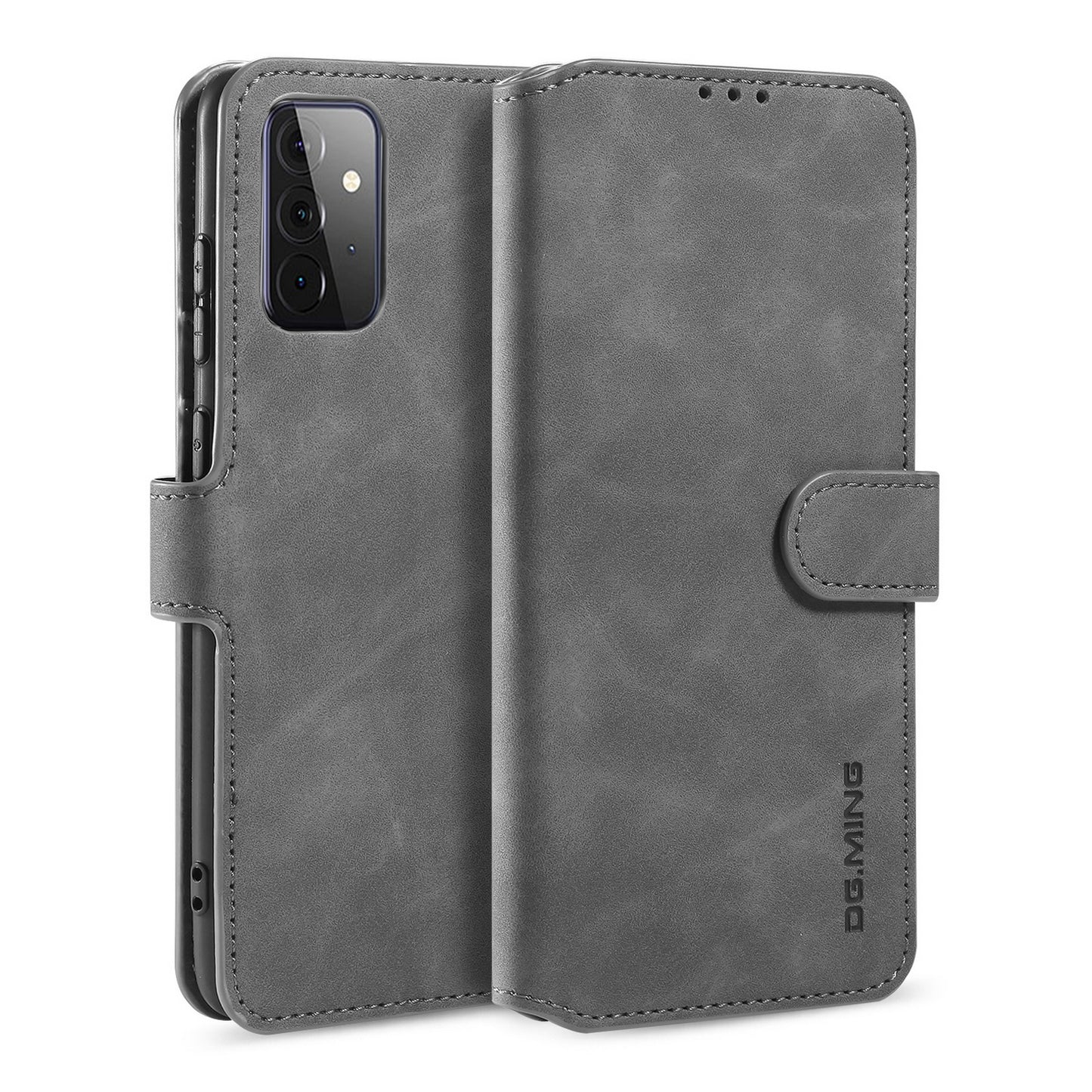 Retro Leather Edge Galaxy A72 Case with Hand Strap