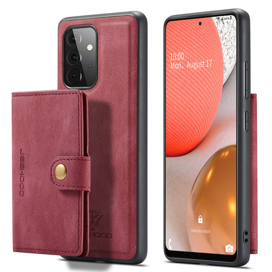 Magnetic Detachable Card Holder Galaxy A72 Case Leather Flip