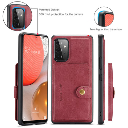 Magnetic Detachable Card Holder Galaxy A72 Case Leather Flip