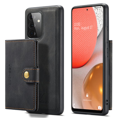 Magnetic Detachable Card Holder Galaxy A72 Case Leather Flip