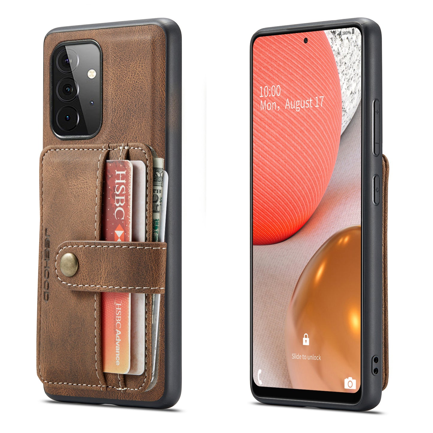 Powerful Magnetic Card Holder Galaxy A72 Case Detachable