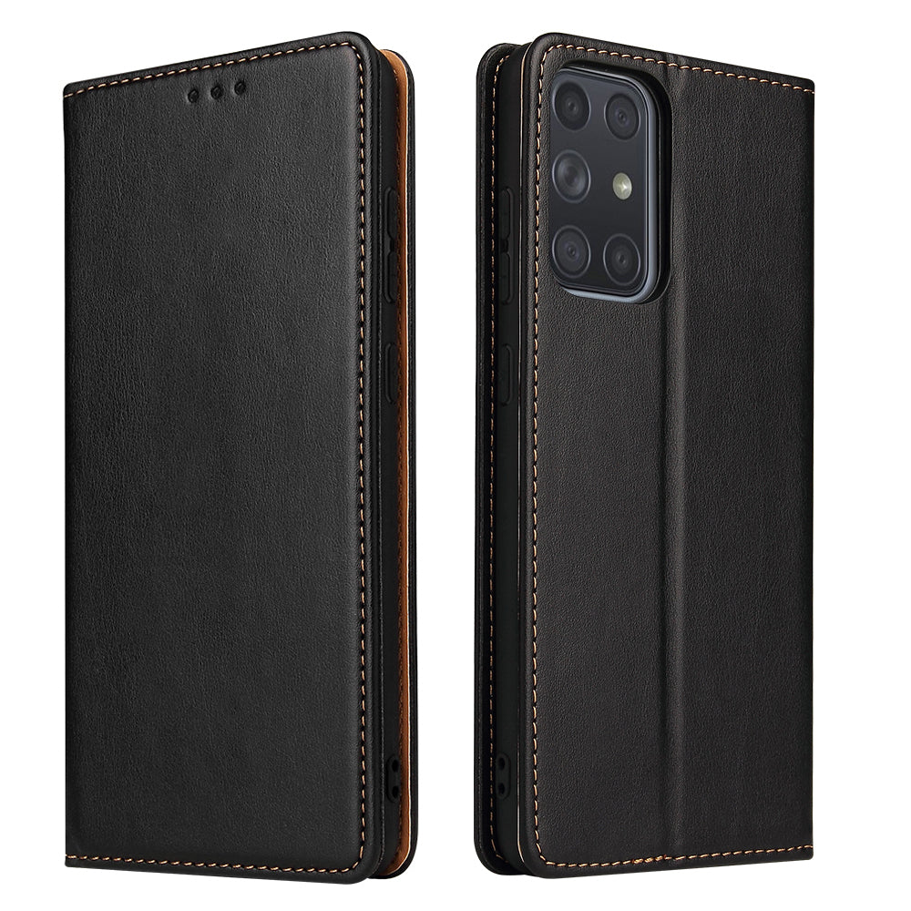 PU Leather Galaxy A72 Case Wallet Stand Texture Deluxe