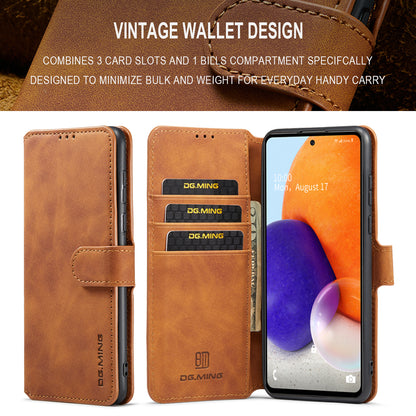 Retro Leather Edge Galaxy A73 Case with Hand Strap