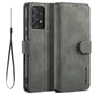 Retro Leather Edge Galaxy A73 Case with Hand Strap