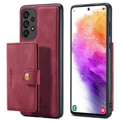 Magnetic Detachable Card Holder Galaxy A73 Case Leather Flip