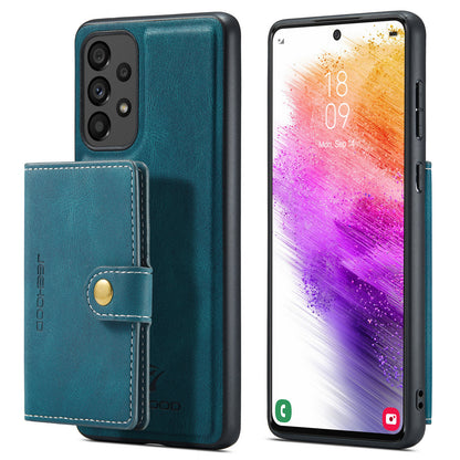 Magnetic Detachable Card Holder Galaxy A73 Case Leather Flip