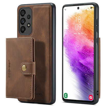 Magnetic Detachable Card Holder Galaxy A73 Case Leather Flip