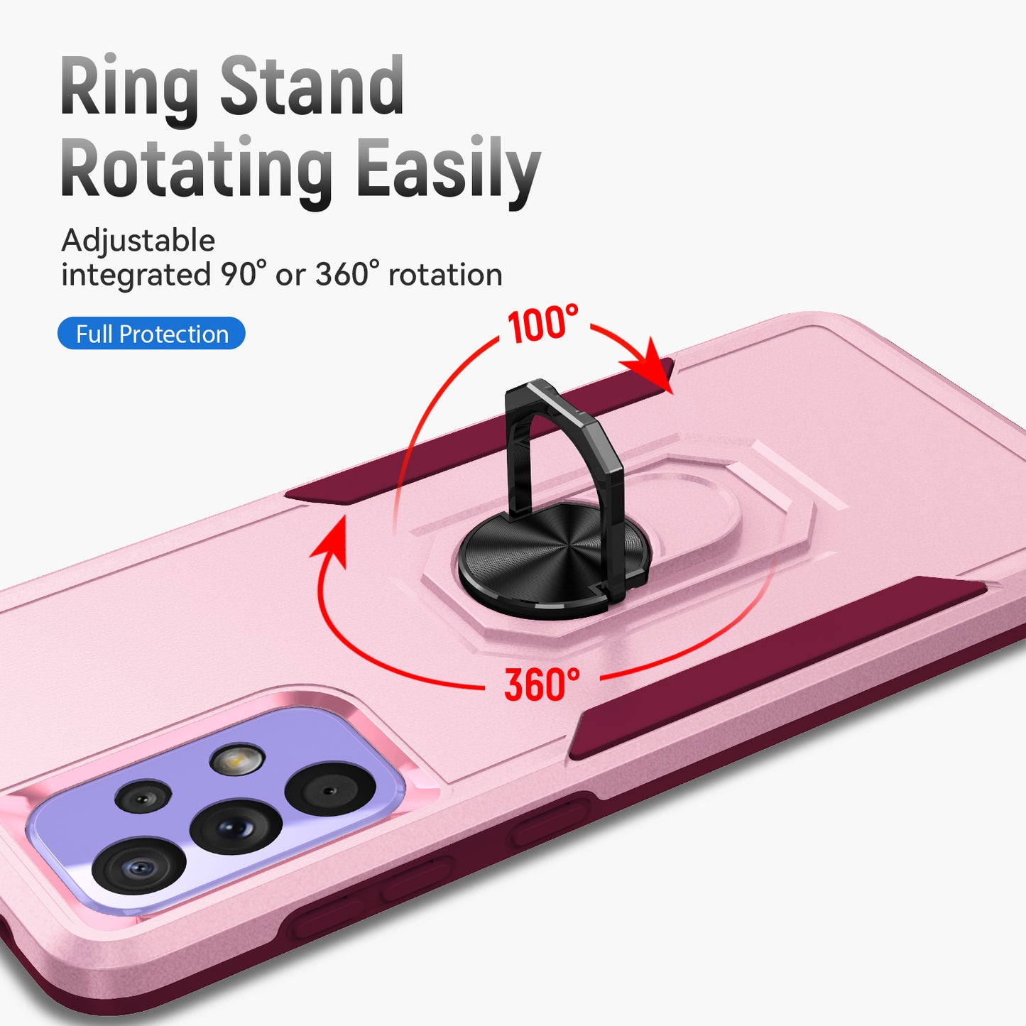 Pioneer Galaxy A73 Case Rotating Ring Stand