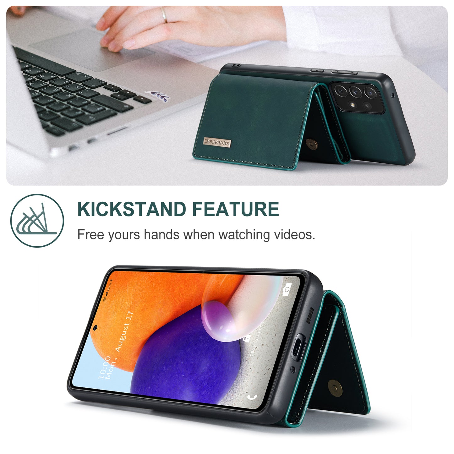 Retro Detachable Fold Wallet Galaxy A73 Case Magnetic Clip