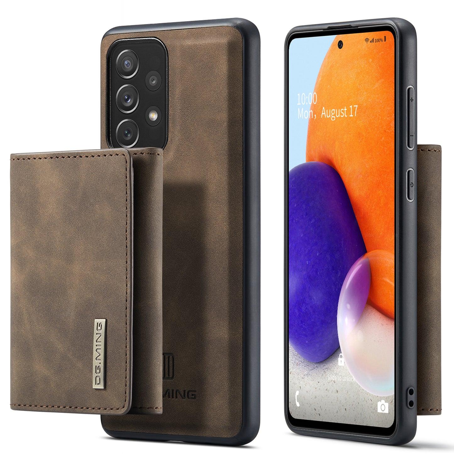 Retro Detachable Fold Wallet Galaxy A73 Case Magnetic Clip