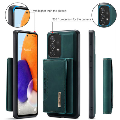 Retro Detachable Fold Card Holder Galaxy A73 Case Magnetic Clip