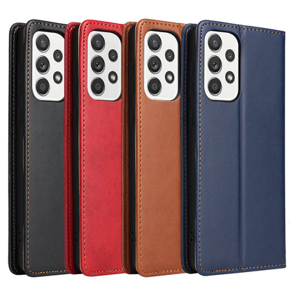 PU Leather Galaxy A73 Case Wallet Stand Texture Deluxe