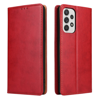 PU Leather Galaxy A73 Case Wallet Stand Texture Deluxe