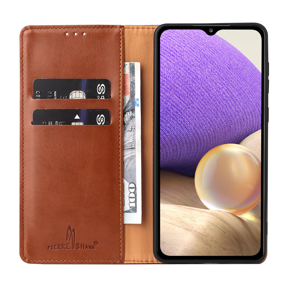 PU Leather Galaxy A73 Case Wallet Stand Texture Deluxe