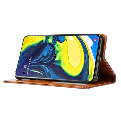 Classical Knead Leather Galaxy A80 Case with Notes Pocket